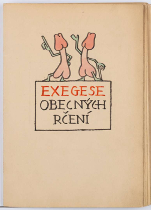 František Bidlo (1895-1945) - Exegese obecných rčení - pro Františka Halase