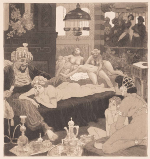 Franz von Bayros (1866-1924) - Der Hirschpark (Lieferung 3) - 6 kusů