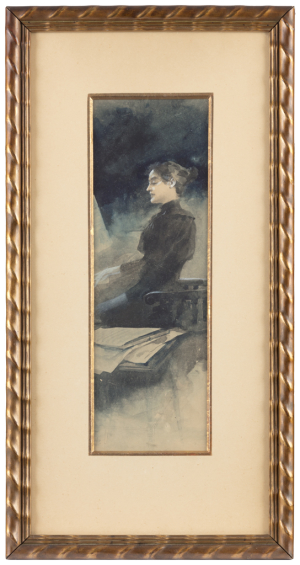 Oliva Viktor 1861–1928 | Dívka za klavírem