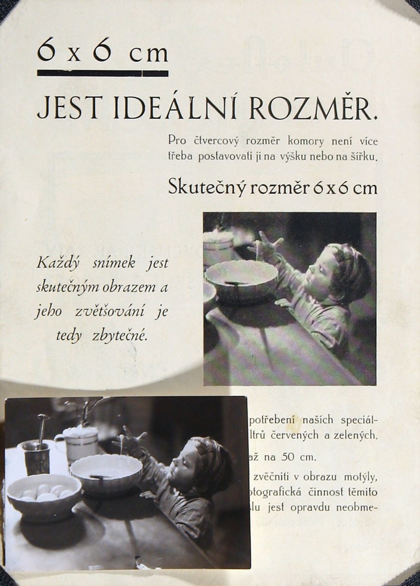 Šťastný Bohumil, Reklamní fotografie s přiloženým prospektem, (30. léta 20. stol.)