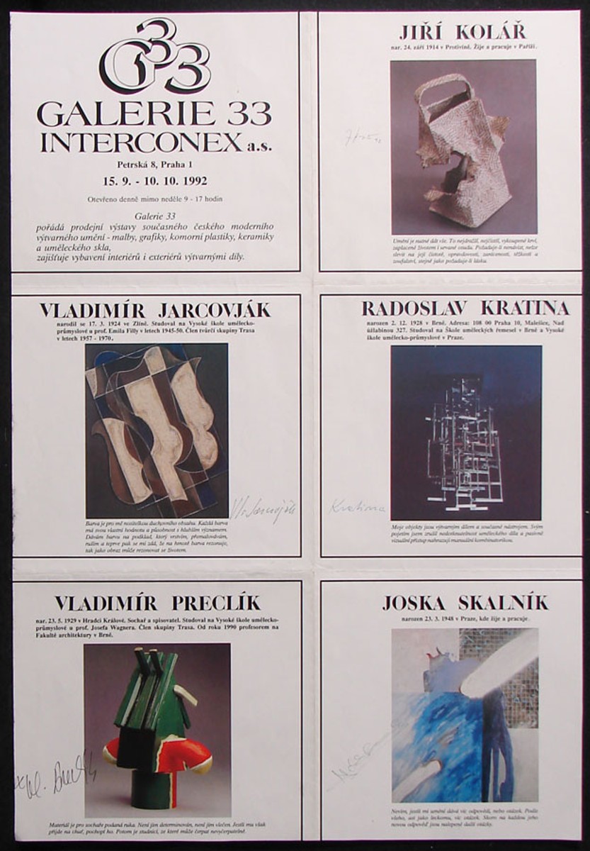 Kolář Jiří, Kratina Radoslav, Jarcovják Vladimír, Preclík Vladimír, Skalník Joska