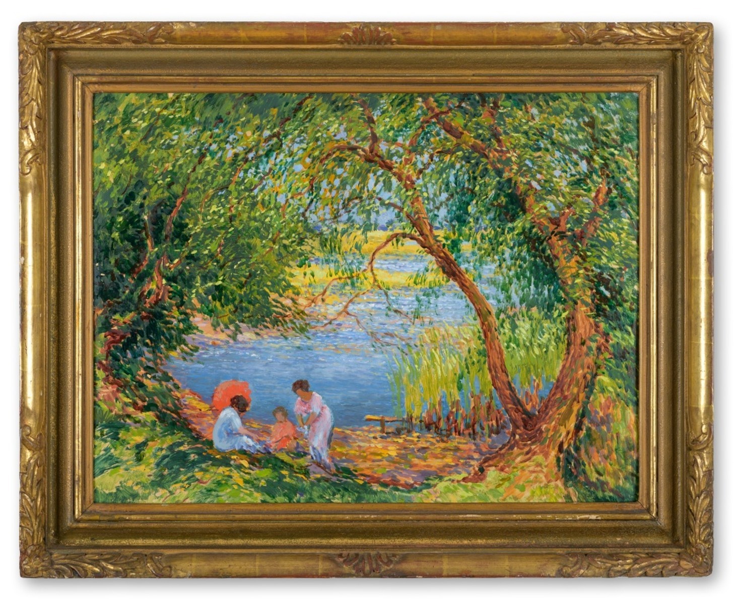 Langer Karel (1878 - 1947), Pod stromy u jezírka