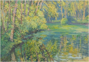 Radimský Václav (1867 - 1946), Lesní jezírko