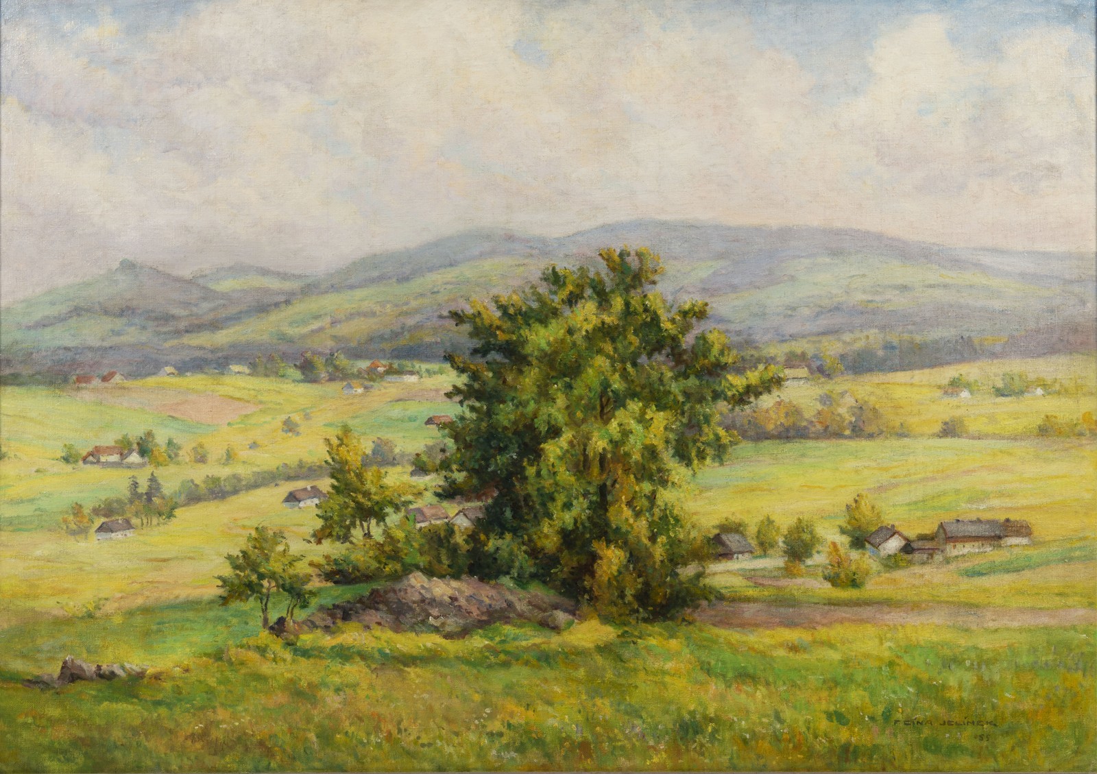 František Cína Jelínek (1882–1961) Motiv z Vysočiny