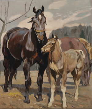 Ludvík Vacátko (1873–1956) Kobyla s hříbětem