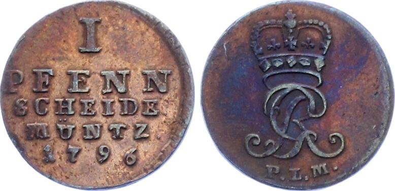Brunswick - Luneburg - Celle Pfennig 1796
