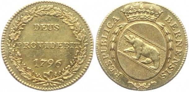 Canton Bern Gold Duplone 1796