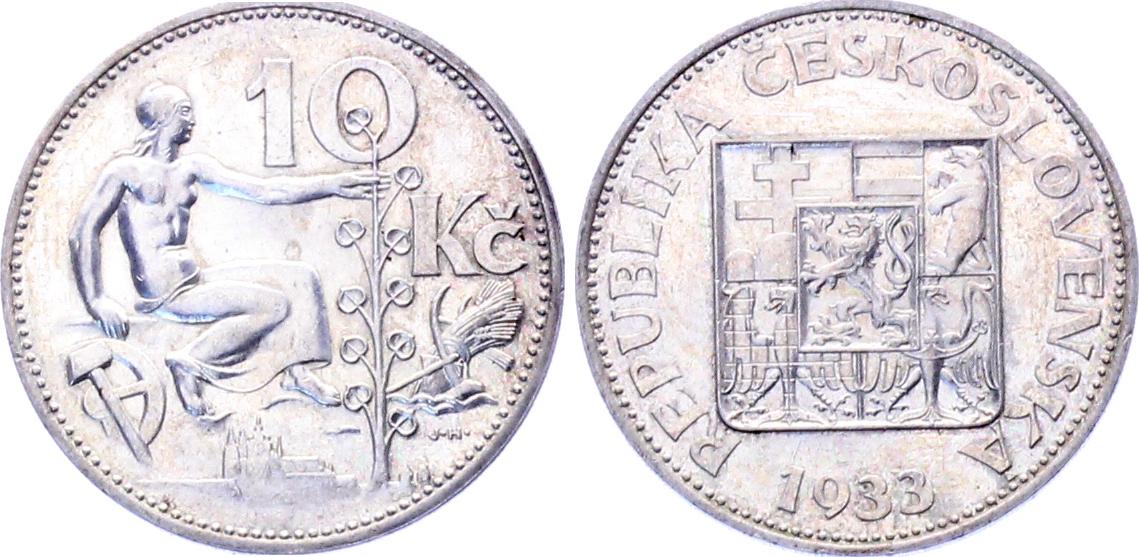 10 Korun 1933 UNC RRR