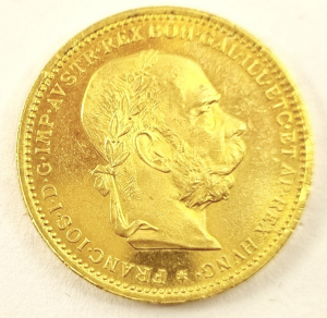 Zlatá mince Františka Josefa I. 20 koruna, 1893
