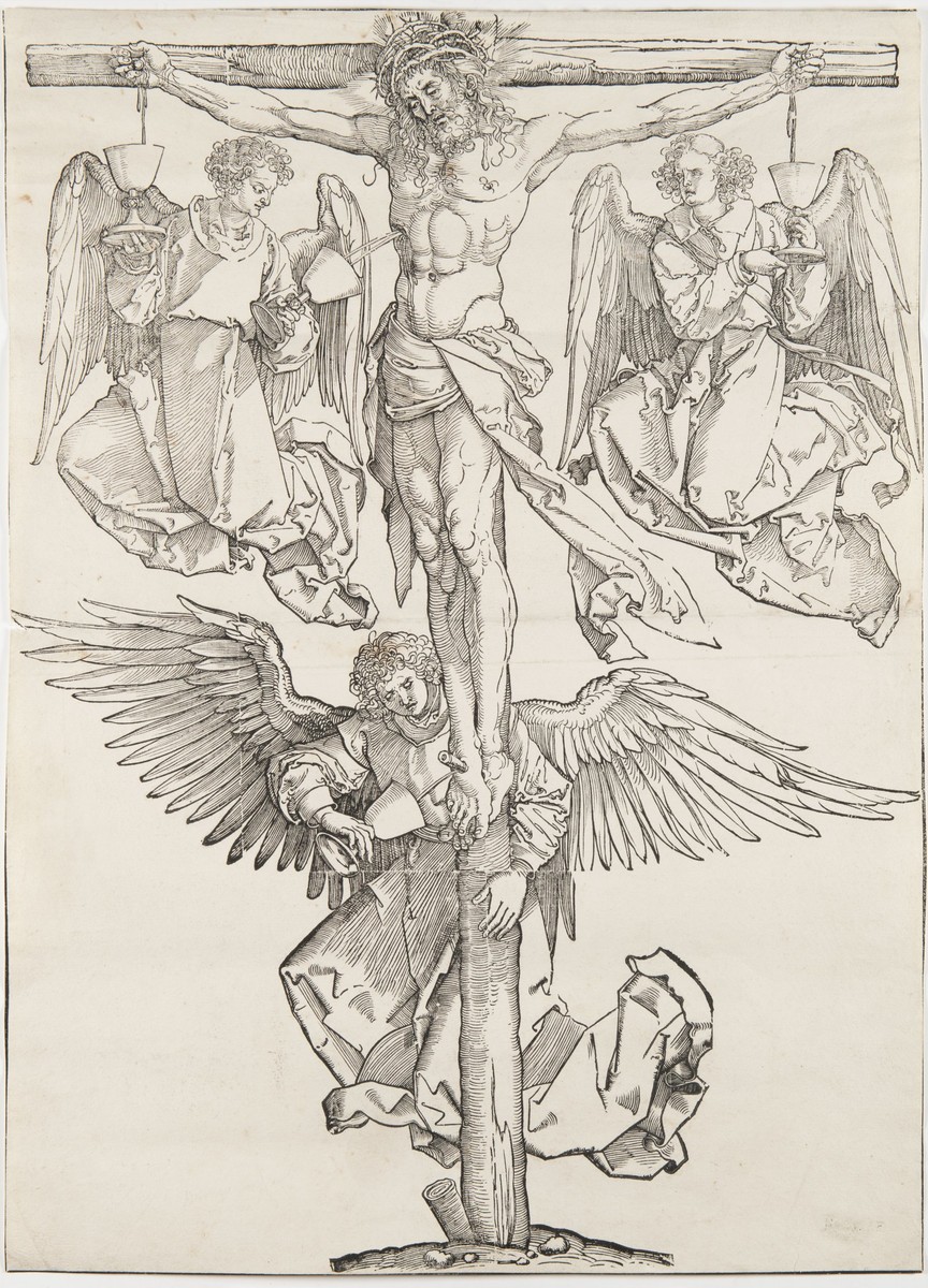 ALBRECHT DÜRER 1471 - 1528 - KRISTUS NA KŘÍŽI SE TŘEMI ANDĚLY