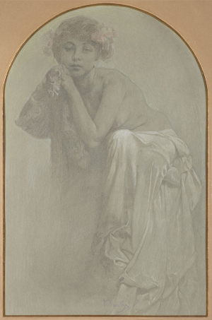 ALFONS MUCHA 1860 - 1939 - SEDÍCÍ PŮLAKT