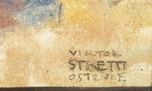 VIKTOR STRETTI 1878 - 1957 - PLÁŽ V OSTENDE