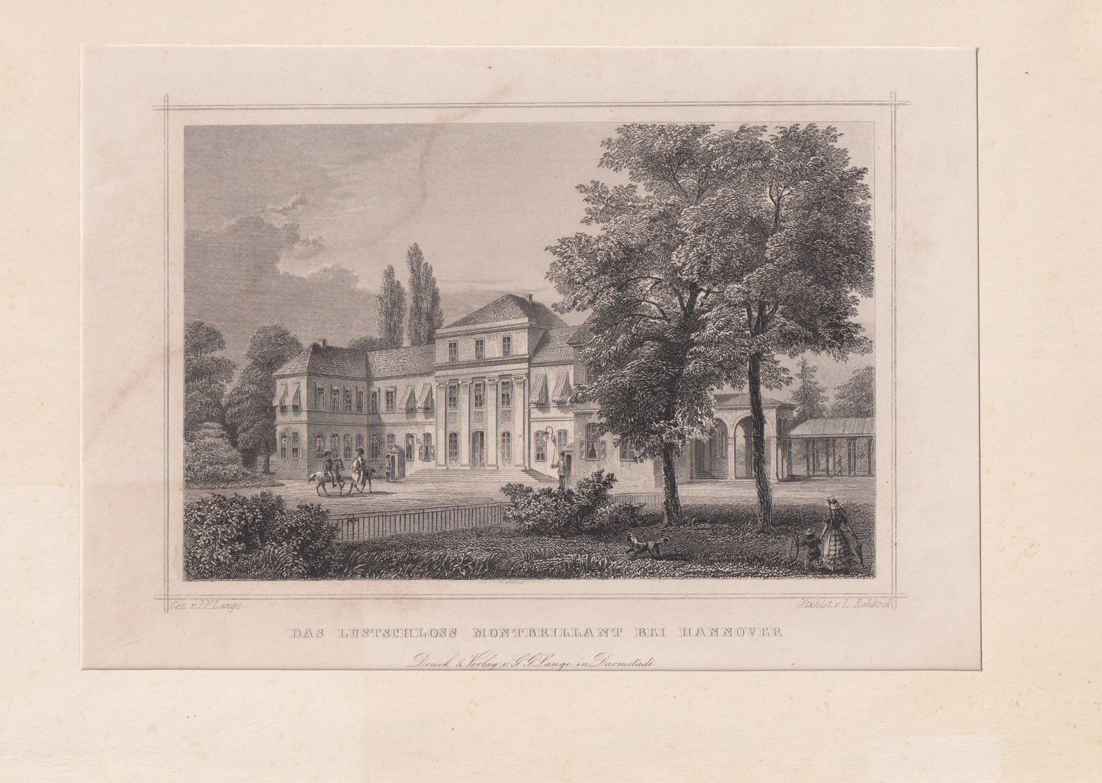 Ludwig Rohbock - Das Lustschloss Montbrillant bei Hannover