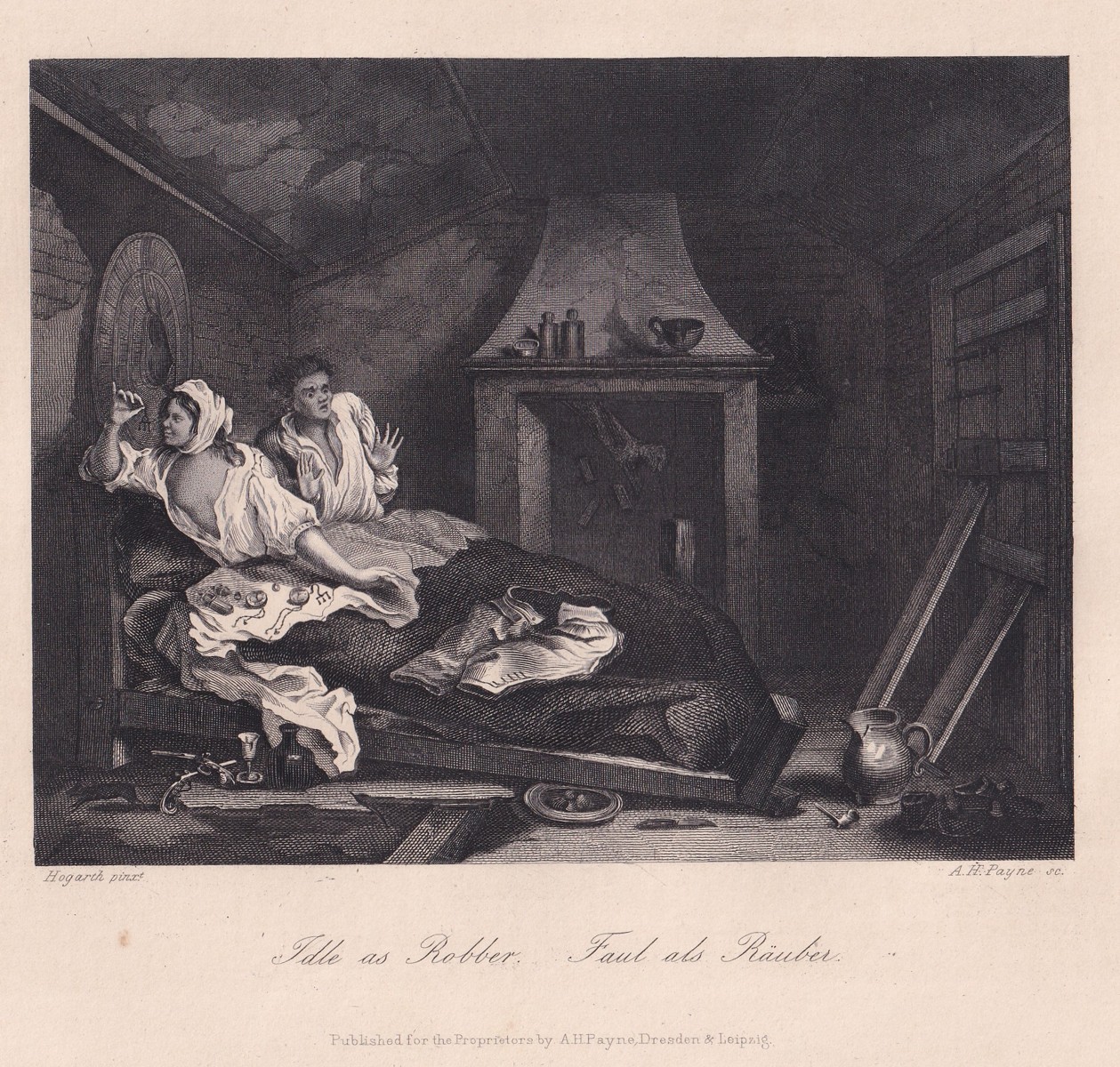 William Hogarth - Idle as robber