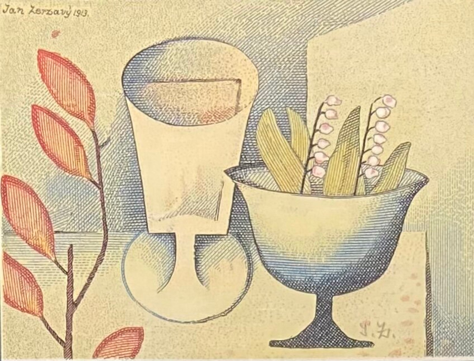 Zrzavý Jan - Zátiší s konvalinkami