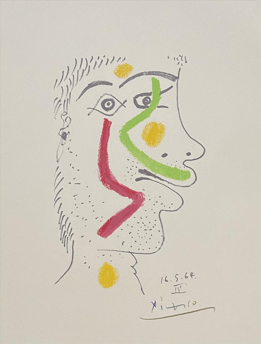 Picasso Pablo - Kubistický profil - The Cubist Mans's Profile