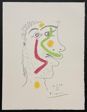 Picasso Pablo - Kubistický profil - The Cubist Mans's Profile