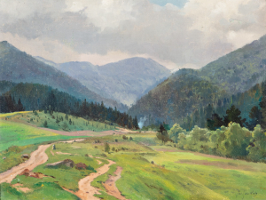 Soukup Josef | Kopcovitá krajina s cestou