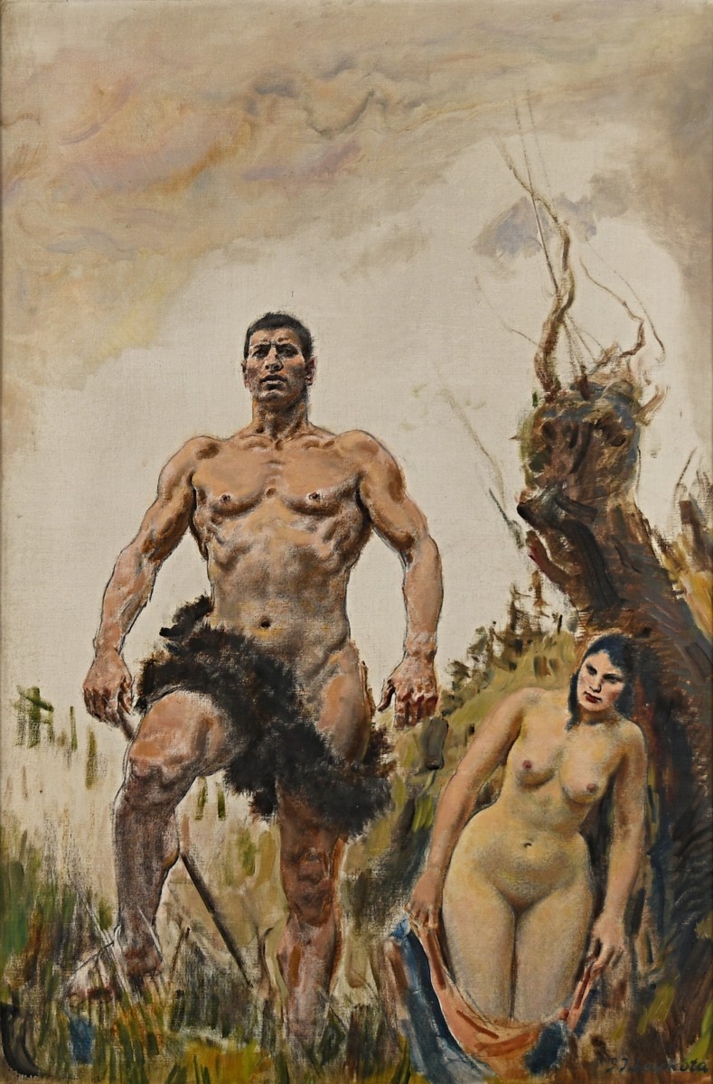 Josef Loukota (1879–1967) Herkules a panna
