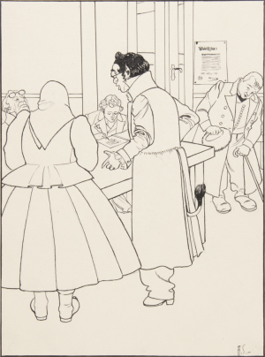 Scheiner Artuš 1863–1938 - Mladý pekelník – návrh ilustrace Pohádky mládí