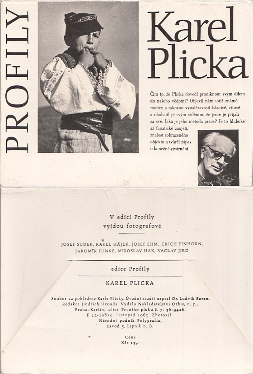Karel Plicka - L. Baran: Karel Plicka. Profily (malé)