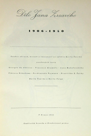 Jan Zrzavý - Dílo Jana Zrzavého 1906 - 1940