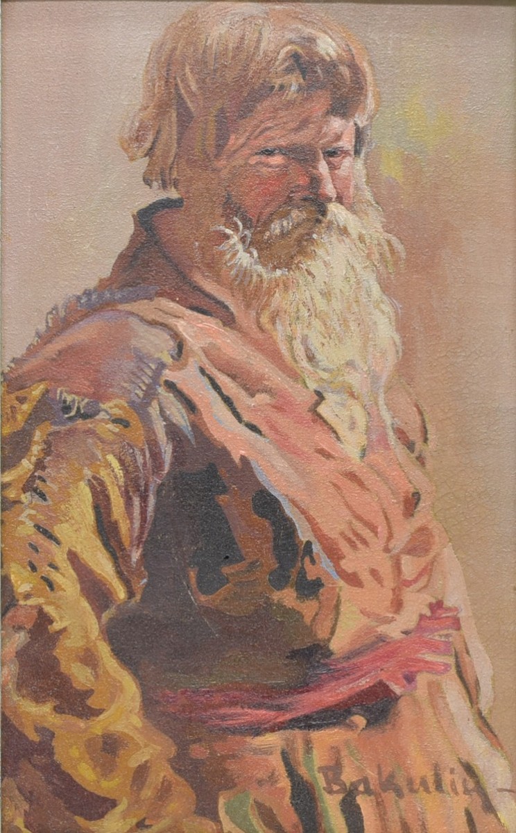 BAKULIN Nikolaj (1896-1962): Vousatý muž.