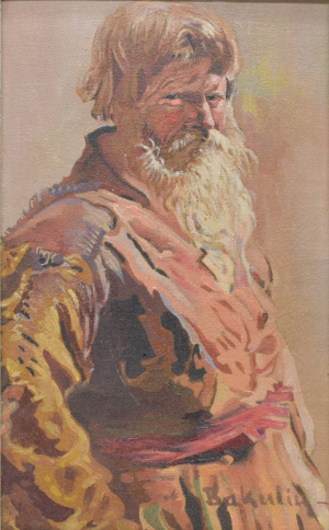 BAKULIN Nikolaj (1896-1962): Vousatý muž.
