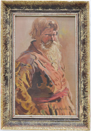BAKULIN Nikolaj (1896-1962): Vousatý muž.