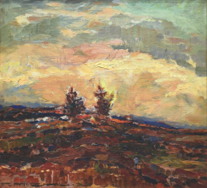 MICHL František (1901-1977): Dva stromy v podzimní krajině.