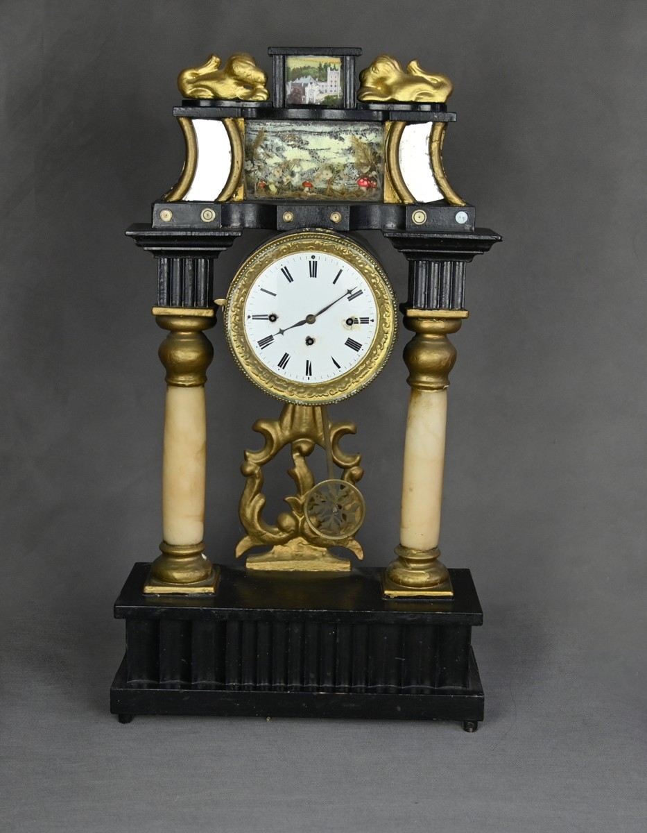 Sloupkové hodiny Biedermeier