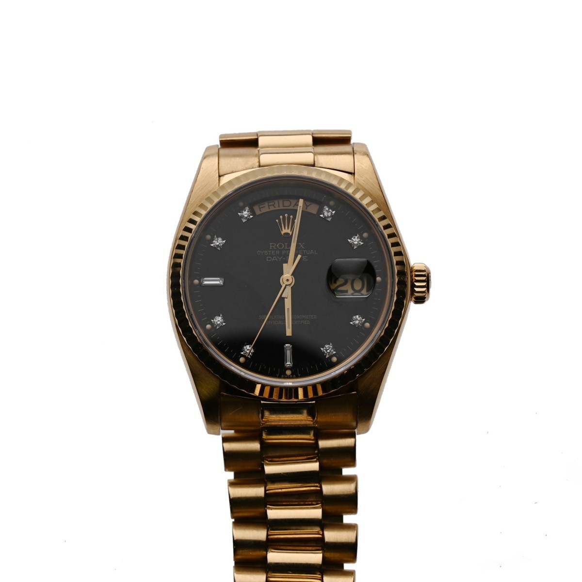 Zlaté náramkové hodinky Rolex Oyster Perpetual Day-date