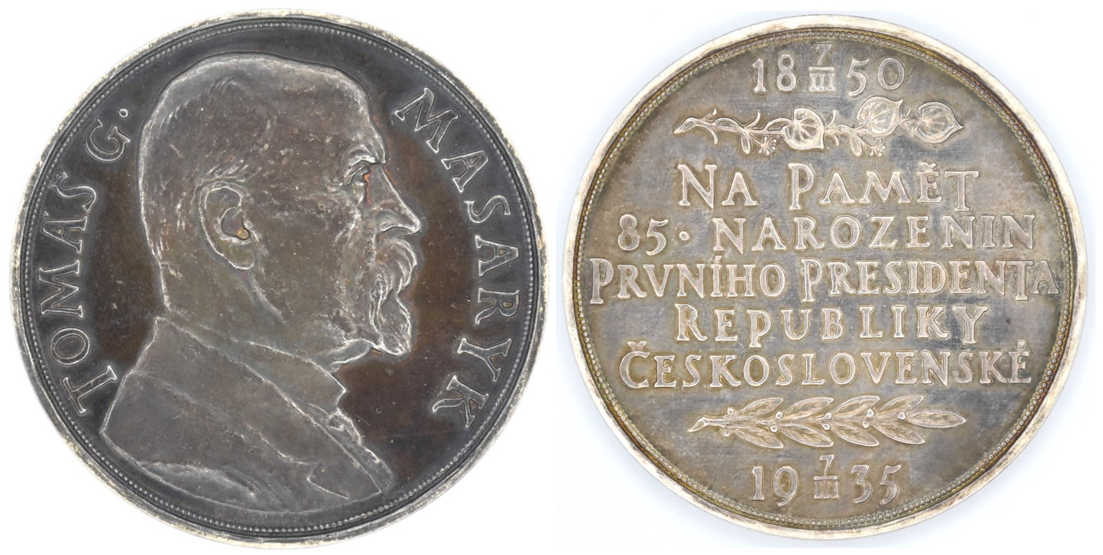 Pamětní medaile T.G.Masaryk - Španiel Otakar