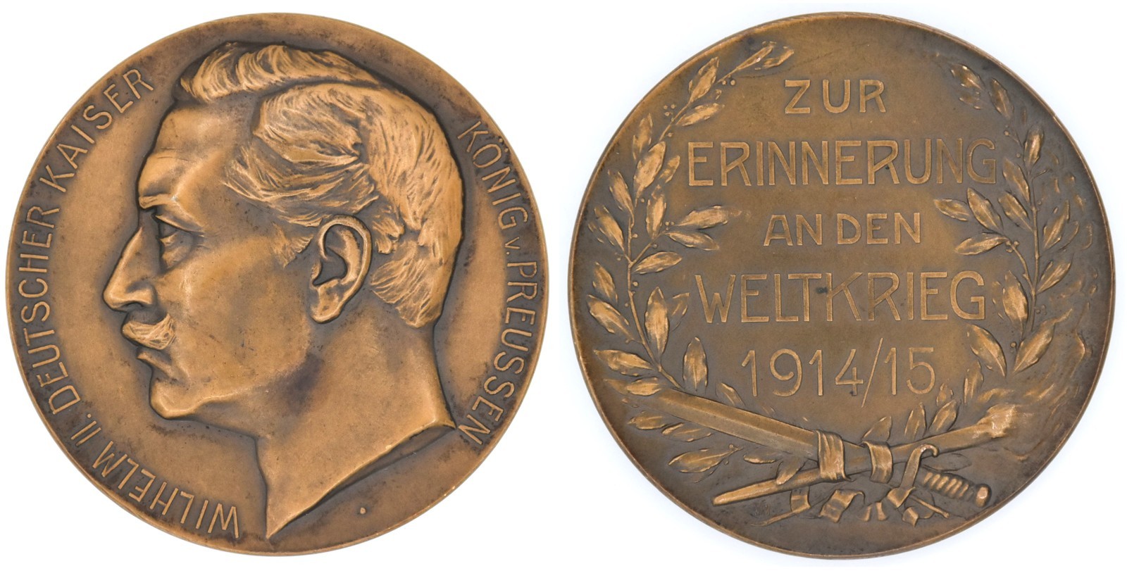 Wilhelm II německý císař, král pruský - Na památku světové války 1914/15
