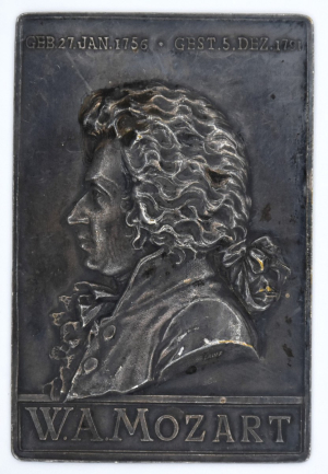 Pamětní plaketa Mozart - Lauer