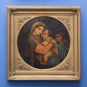 Marie Kubiena: kopie podle Raffaela Santiho Madonna della Sedia