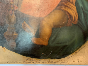 Marie Kubiena: kopie podle Raffaela Santiho Madonna della Sedia