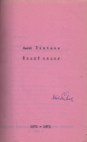Český orloj : 1971-1973 / Karel Šiktanc ; linoryt Bohdan Kopecký (podpis)