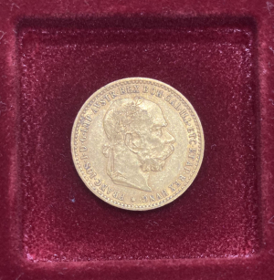 Sběratelská zlatá desetikoruna Františka Josefa I. Rakouská ražba 1905