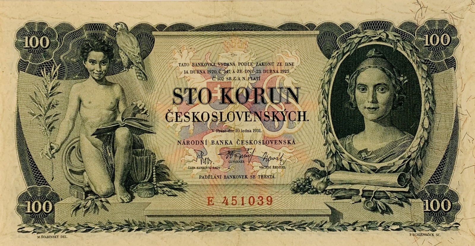 100 korun, 1931
