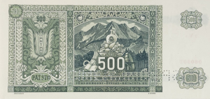 500 korun slovenských, 1941 - kolek