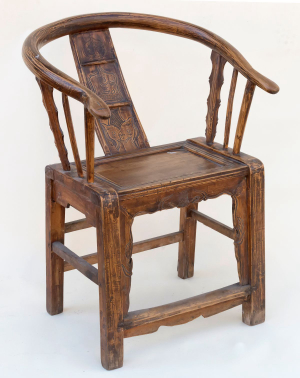 Tradiční čínské židle s opěradlem ve tvaru podkovy (Chinese Horseshoe Chairs)– párové
