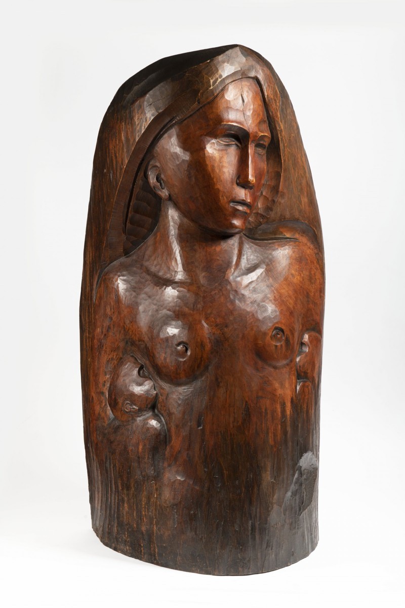 LEOŠ KUBÍČEK 1887 - 1974 - MATKA S DĚTMI