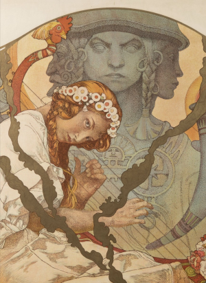 ALFONS MUCHA 1860 - 1939 - PLAKÁT PRO SLOVANSKOU EPOPEJ