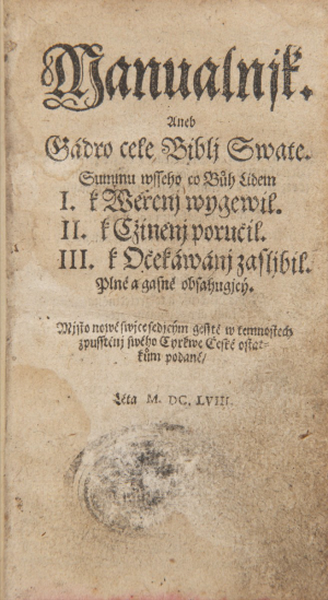 JAN AMOS KOMENSKÝ 1592 - 1670 - MANUÁLNÍK