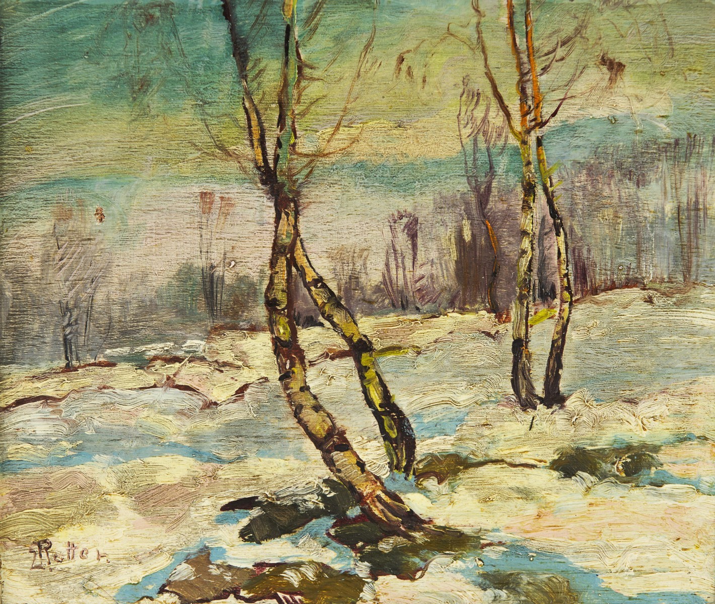 LEONARD ROTTER (1895-1963): Krajina s brezami - Jesenná aukcia - Livebid.cz