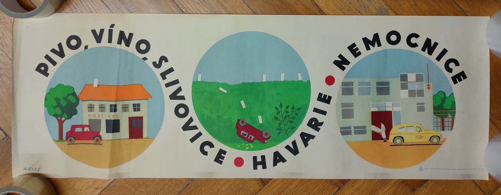 Pivo, víno, slivovice - havárie - nemocnice - Weiss