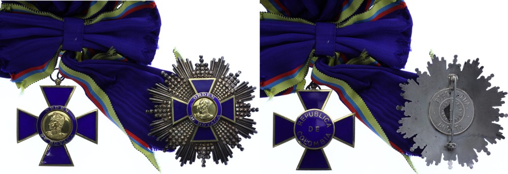 Colombia. Grand Cross and a Star of the Order of Boyaca.