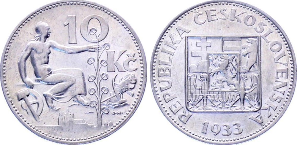 Czechoslovakia 10 Korun 1933