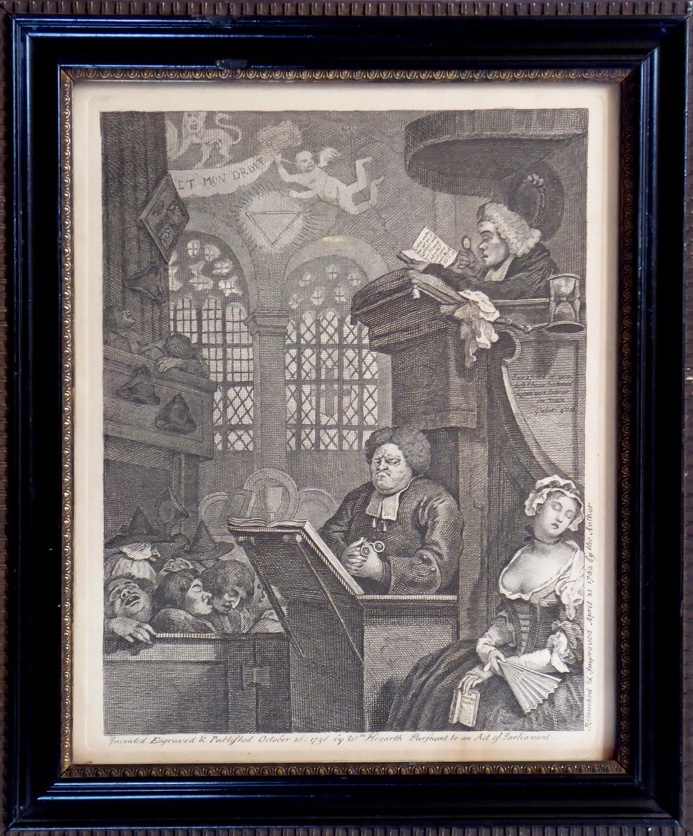 WILLIAM HOGARTH ( 1697 - 1764 ) - SPÍCÍ KONGREGACE, SHROMÁŽDĚNÍ